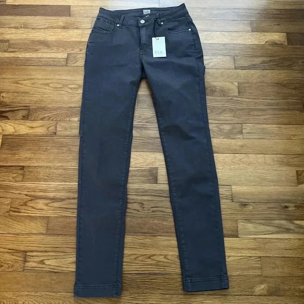 Eloise Slim Straight Women’s Pants in Charcoal